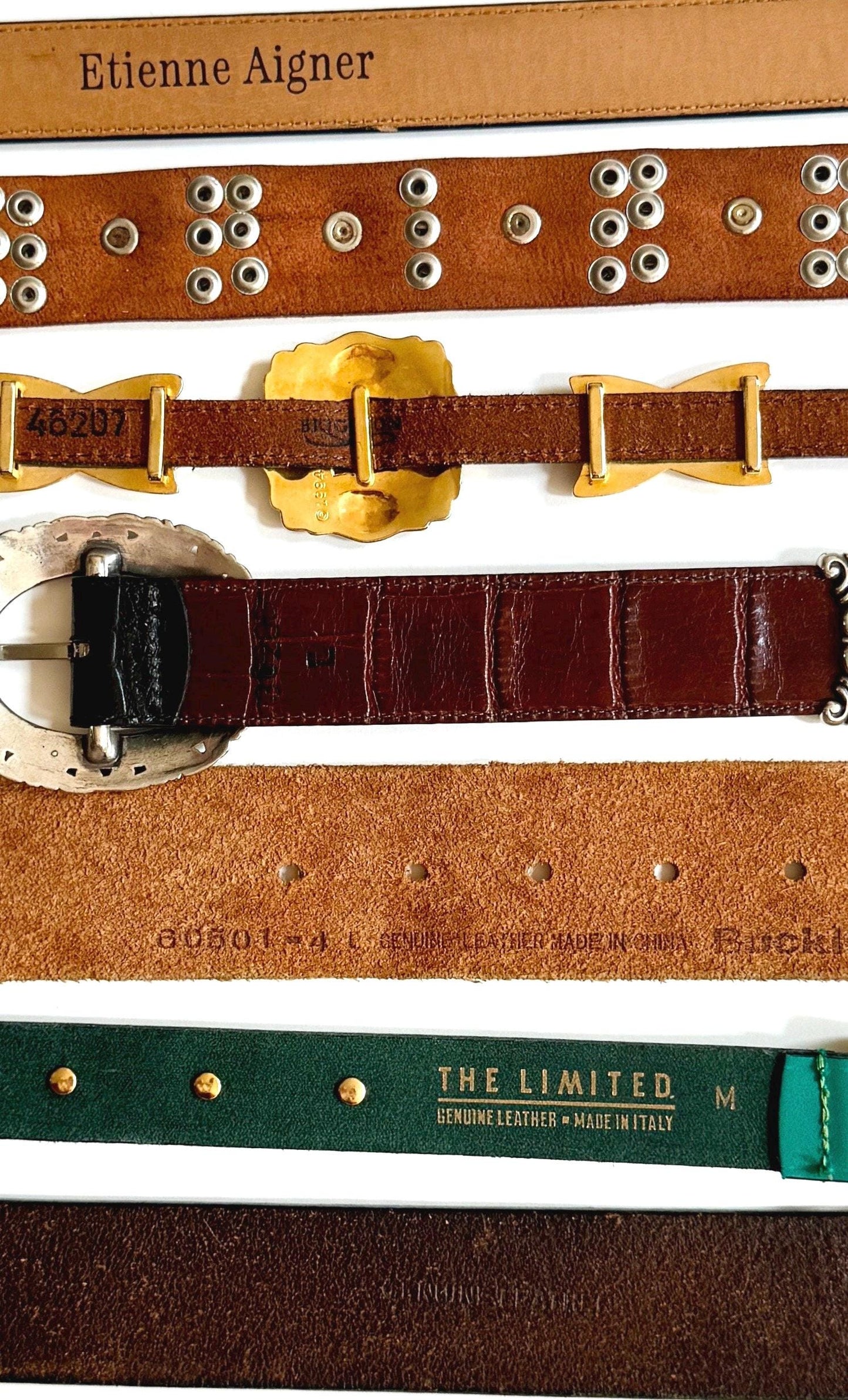 Vintage Embellished Leather Belt: 80s-90s Western Studded Statement