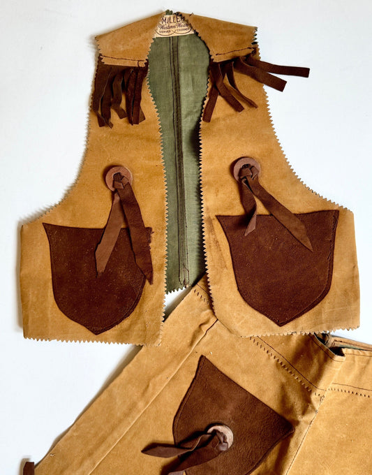 Vintage Cowgirl Costume: Miller's Western Wear Vest & Skirt
