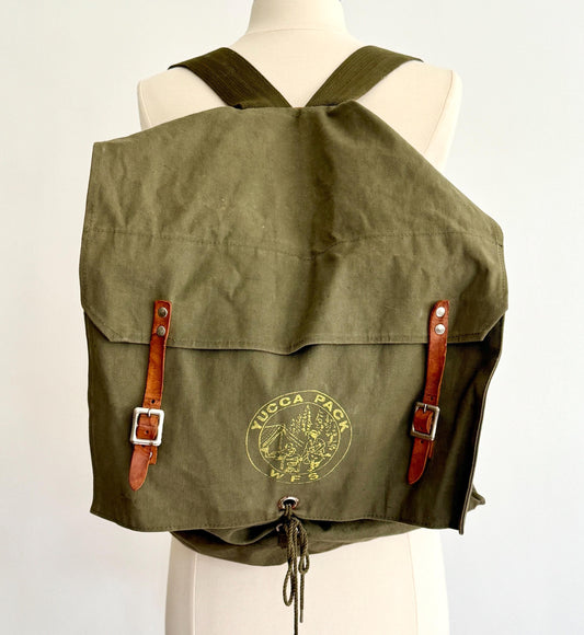 Vintage Army Green Canvas Yucca Pack Backpack Style 185