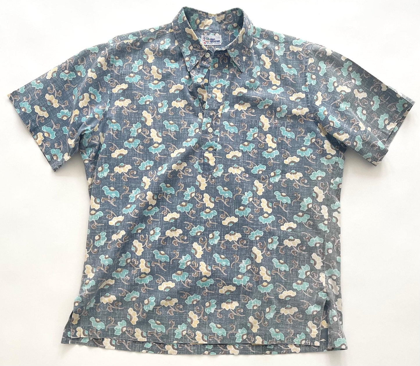 Vintage Reyn Spooner Hawaiian Shirt: 80s Floral Print Aloha Shirt