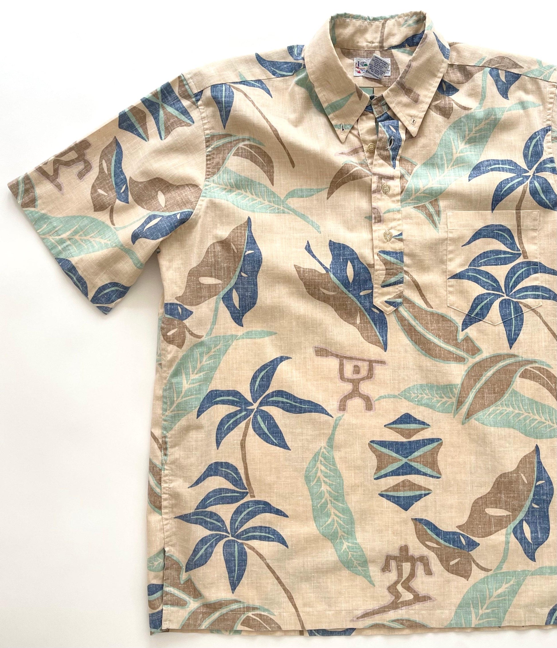 Vintage Reyn Spooner Hawaiian Shirt: 80s Tropical Aloha Shirt