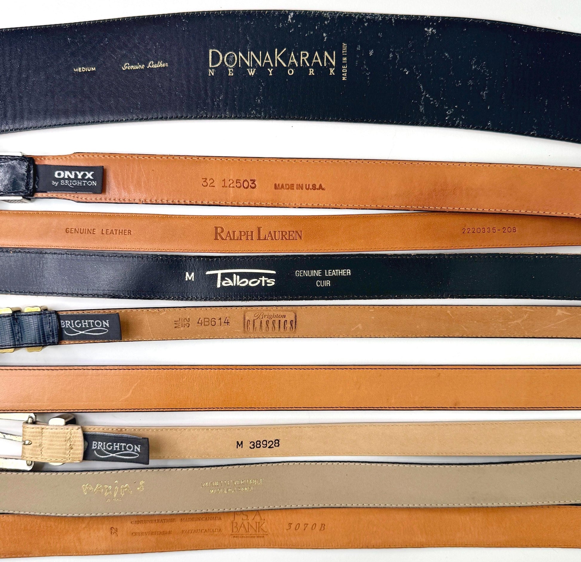 Reptile Leather Belt Vintage Solid Plain Minimalist Black Brown Beige Slate Blue Lizard Croco Snakeskin Ralph Lauren Brighton Donna Karen