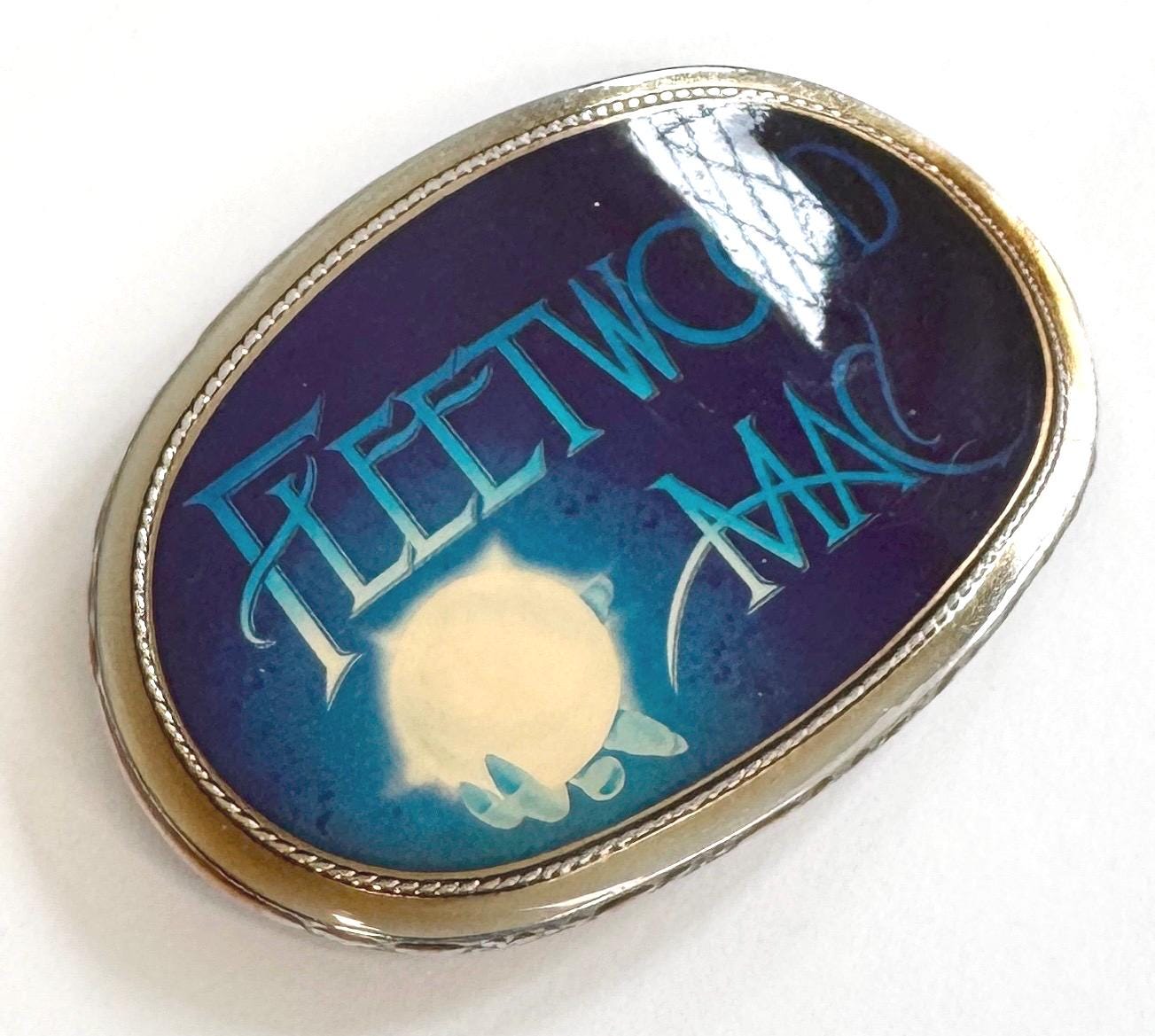 Vintage 1977 Fleetwood Mac Pacifica Rumors Crystal Ball Buckle Rock Memorabilia Collectible