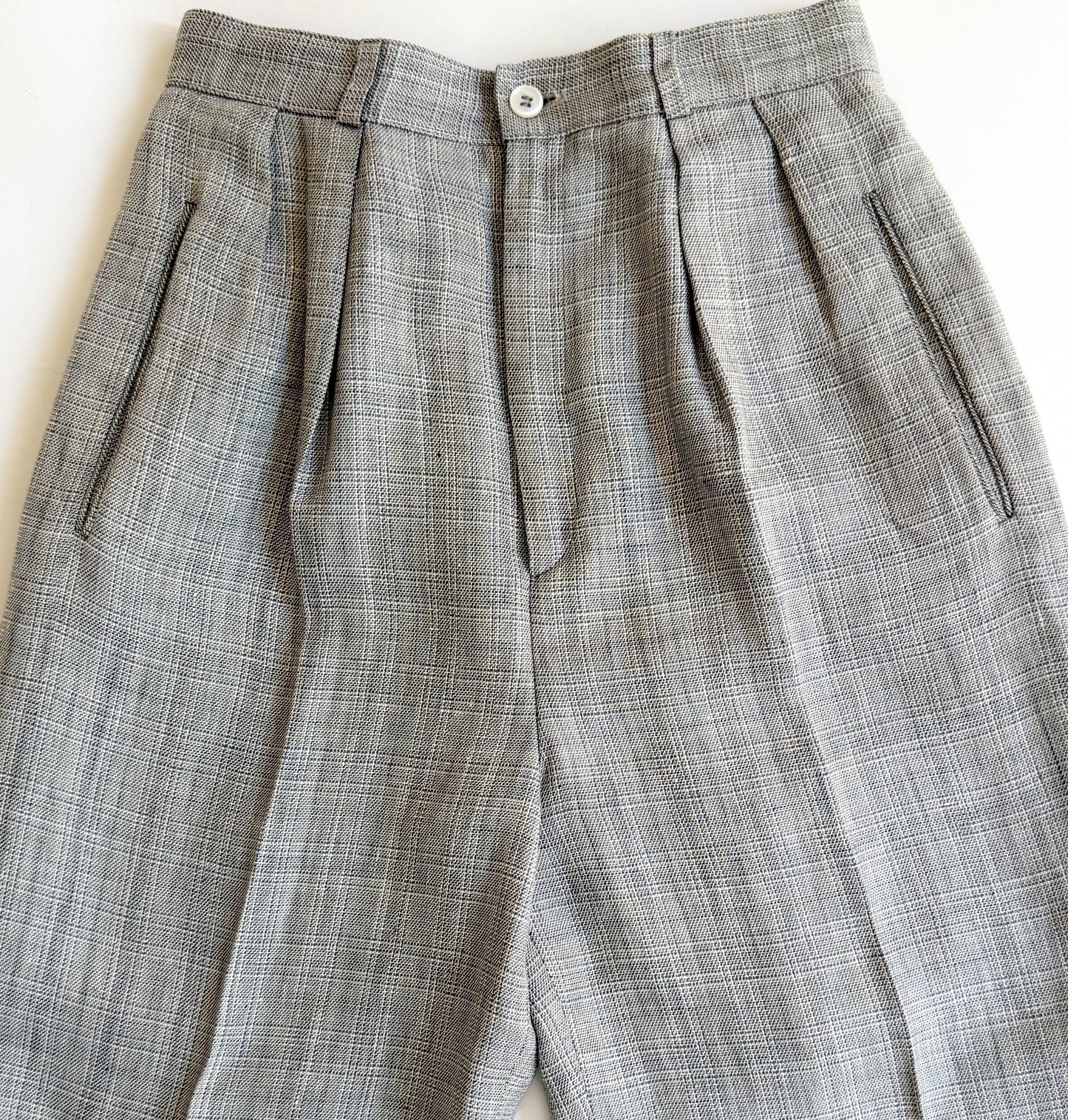 Vintage Calvin Klein High Waist Trousers 70s/80s Minimalist Woven Pants