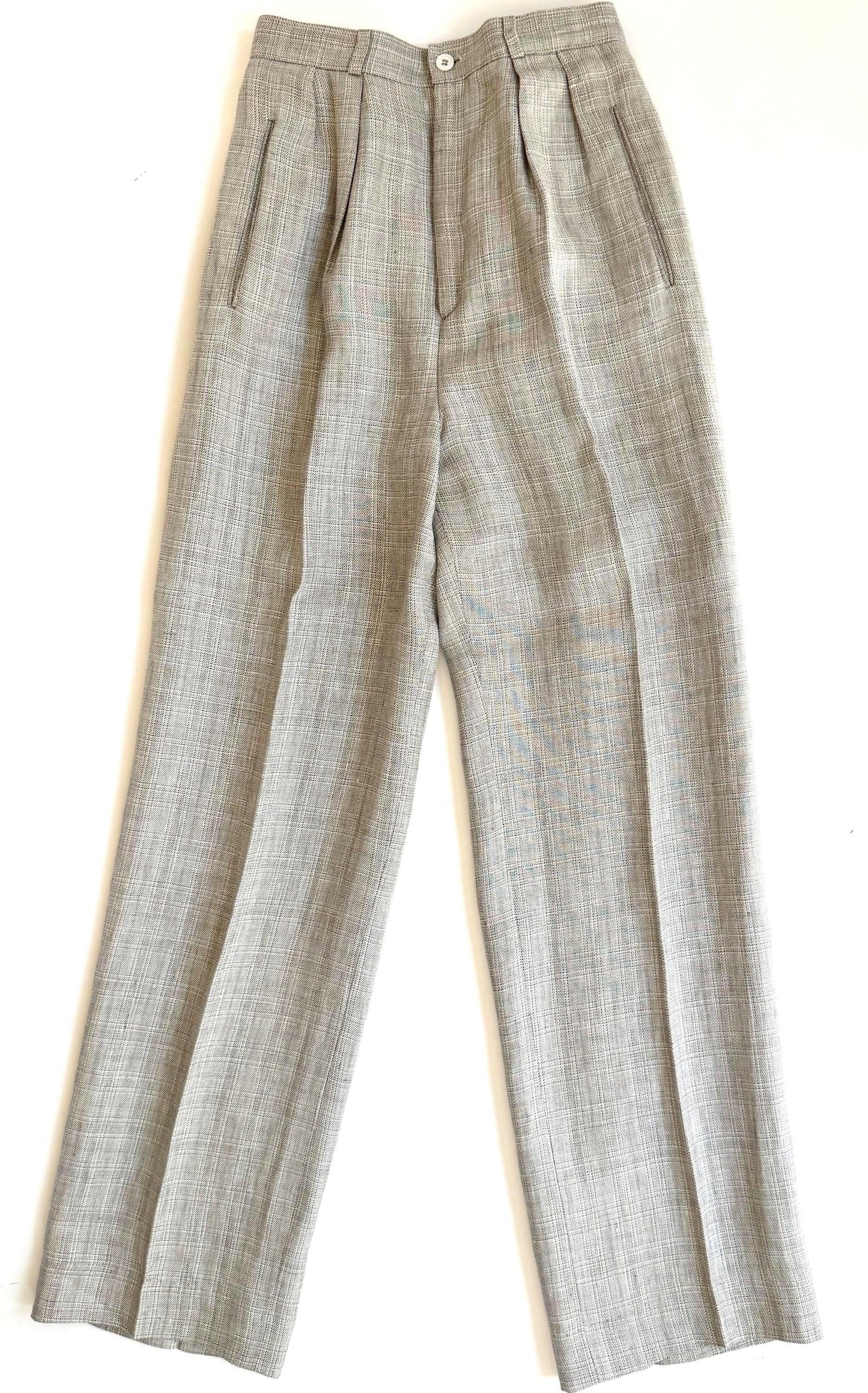 Vintage Calvin Klein High Waist Trousers 70s/80s Minimalist Woven Pants