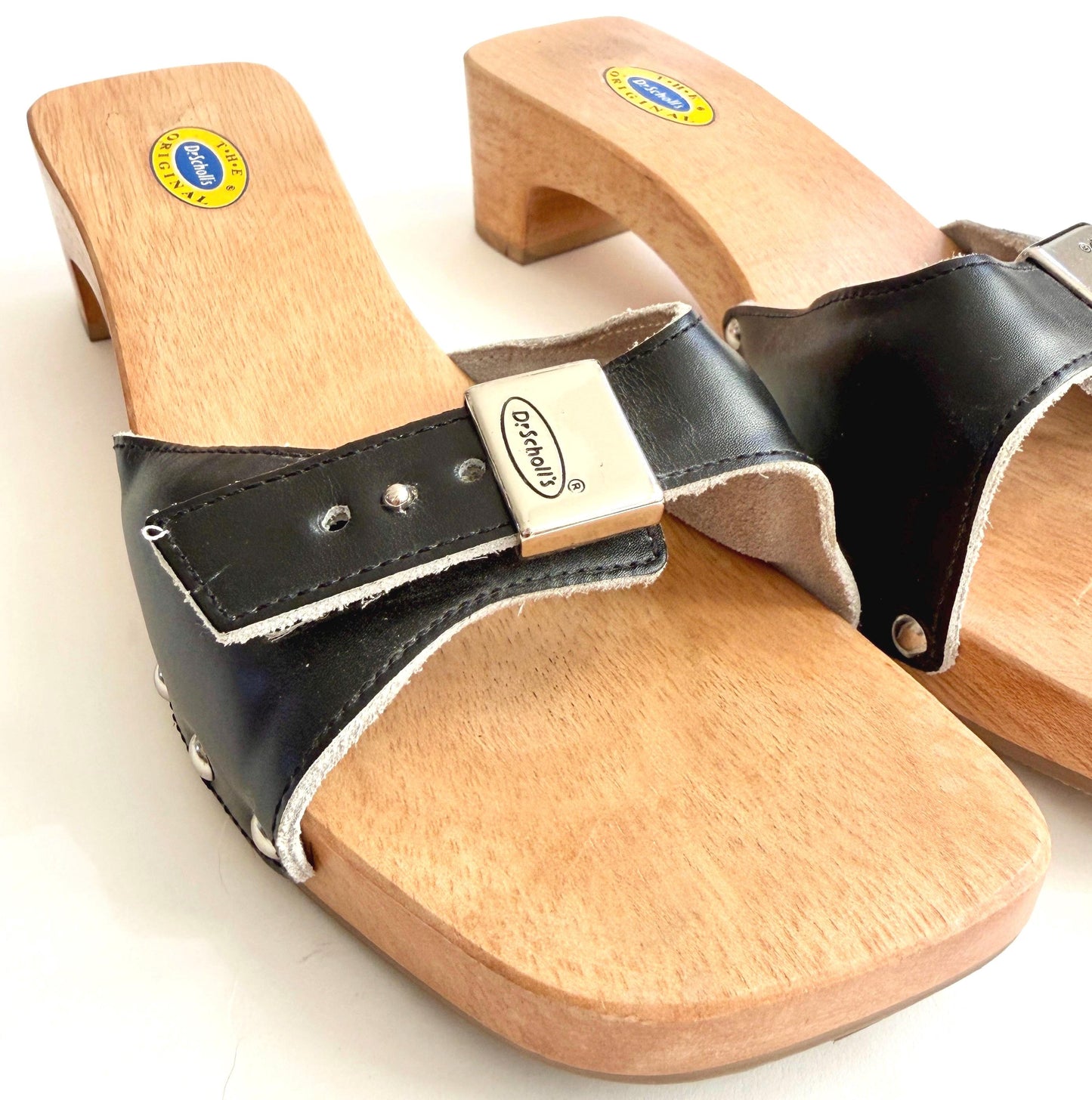 Vintage Dr. Scholl's Sandals Clogs Slides Made in Brazil Size 7M