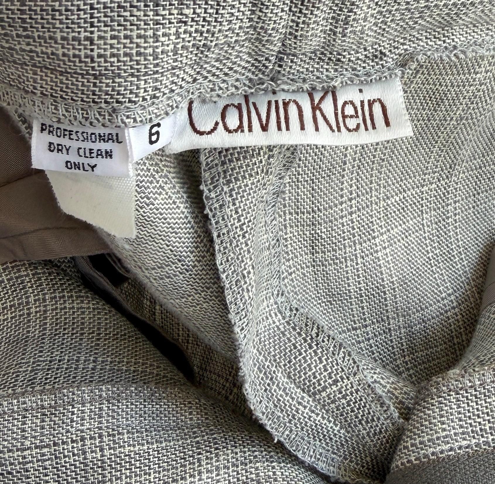 Vintage Calvin Klein High Waist Trousers 70s/80s Minimalist Woven Pants