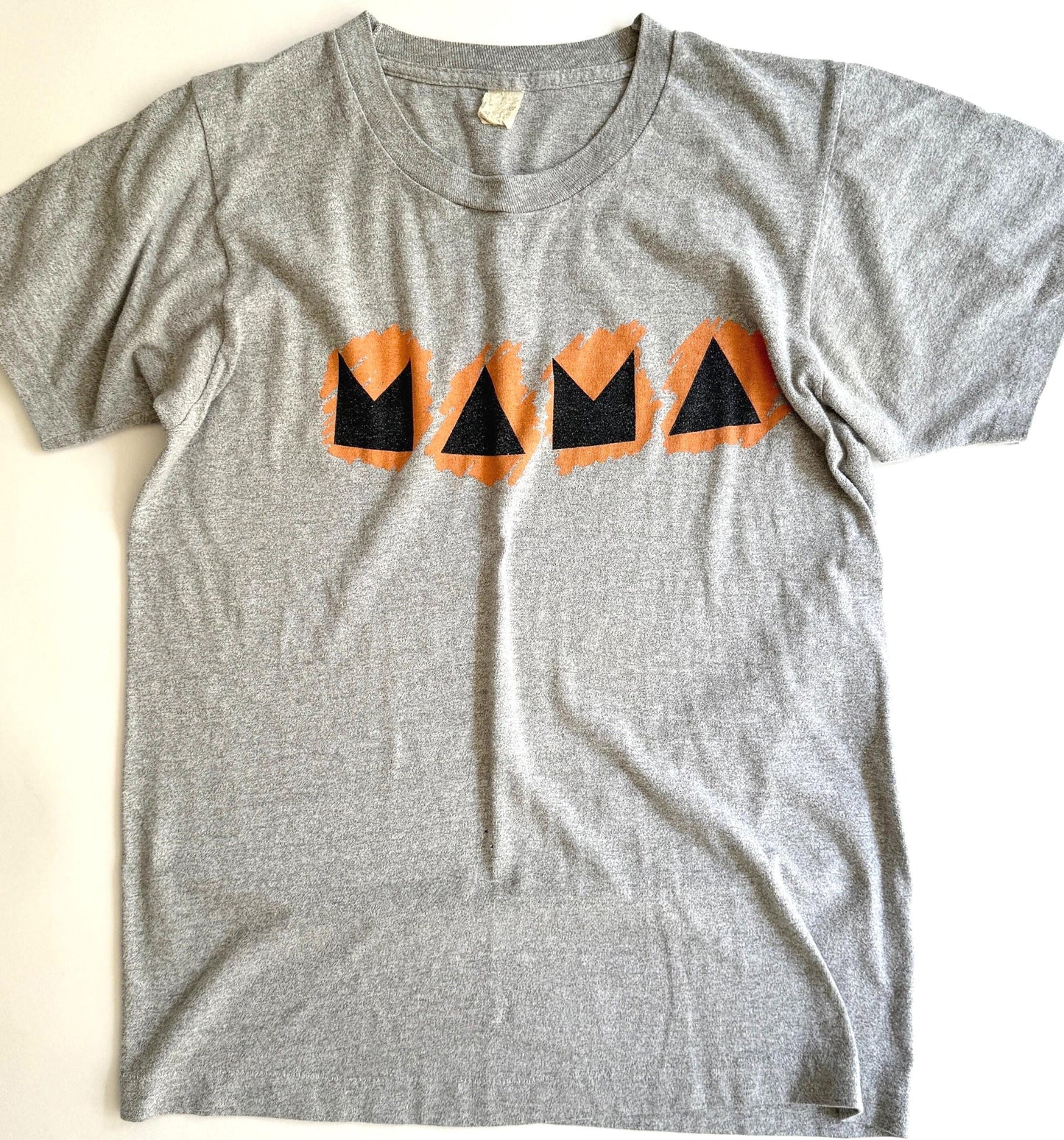 Vintage 80s Genesis Mama Tour T-Shirt Soft Gray Band Tee Rock Concert Merch