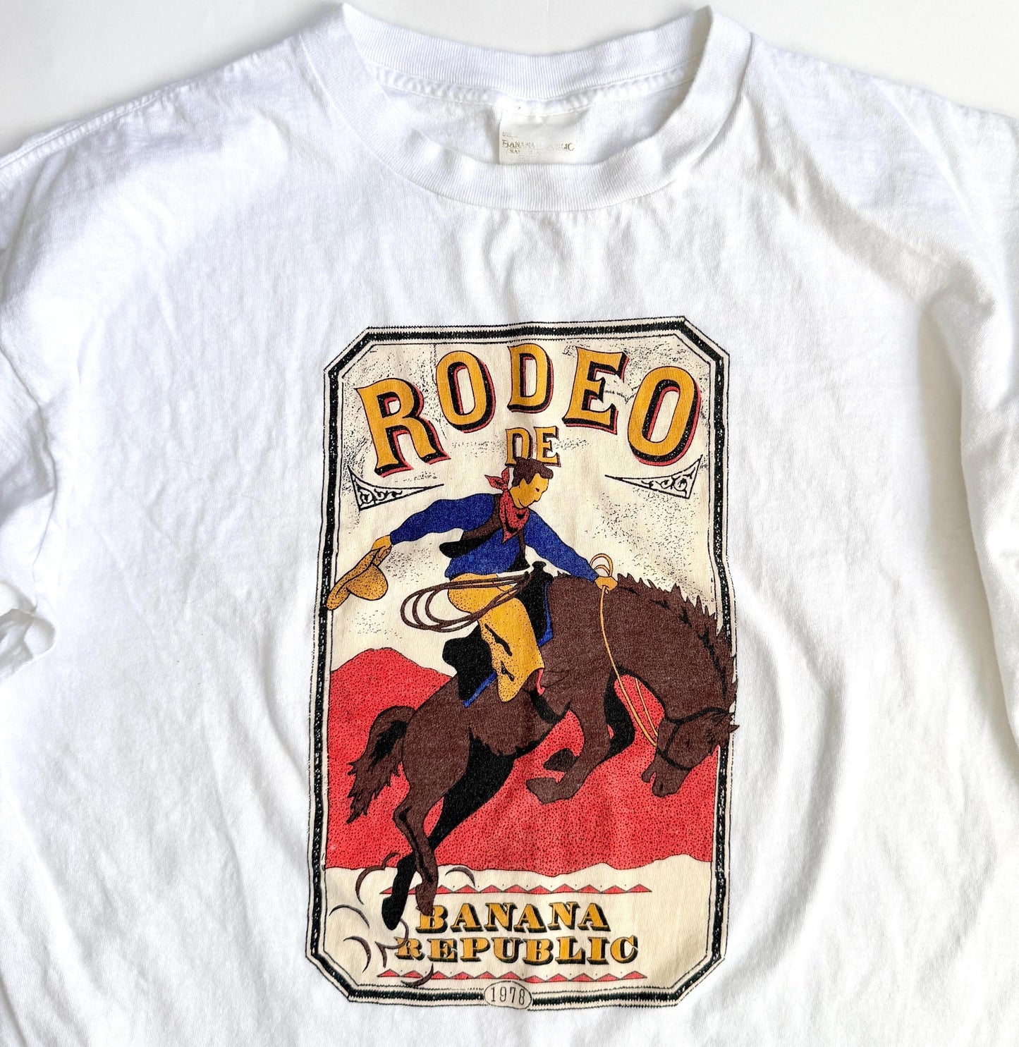Vintage Banana Republic Graphic Tee Rodeo Cowboy Tshirt