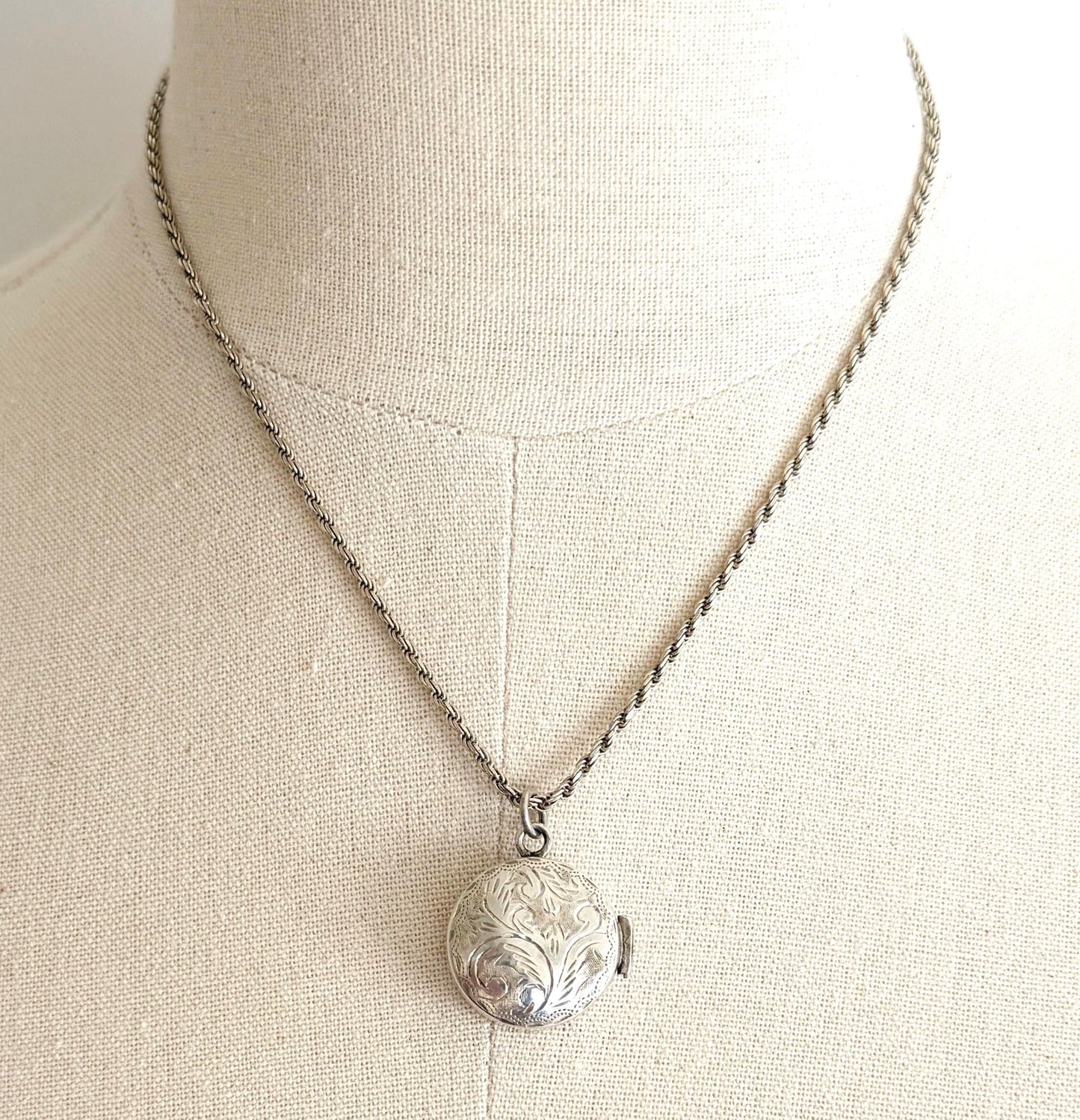 Vintage Locket Perfume Vial Pendant Necklace Vintage Heirloom Jewelry Brass Oval Locket Sterling Silver Ribbed Perfume Bottle Etched Box