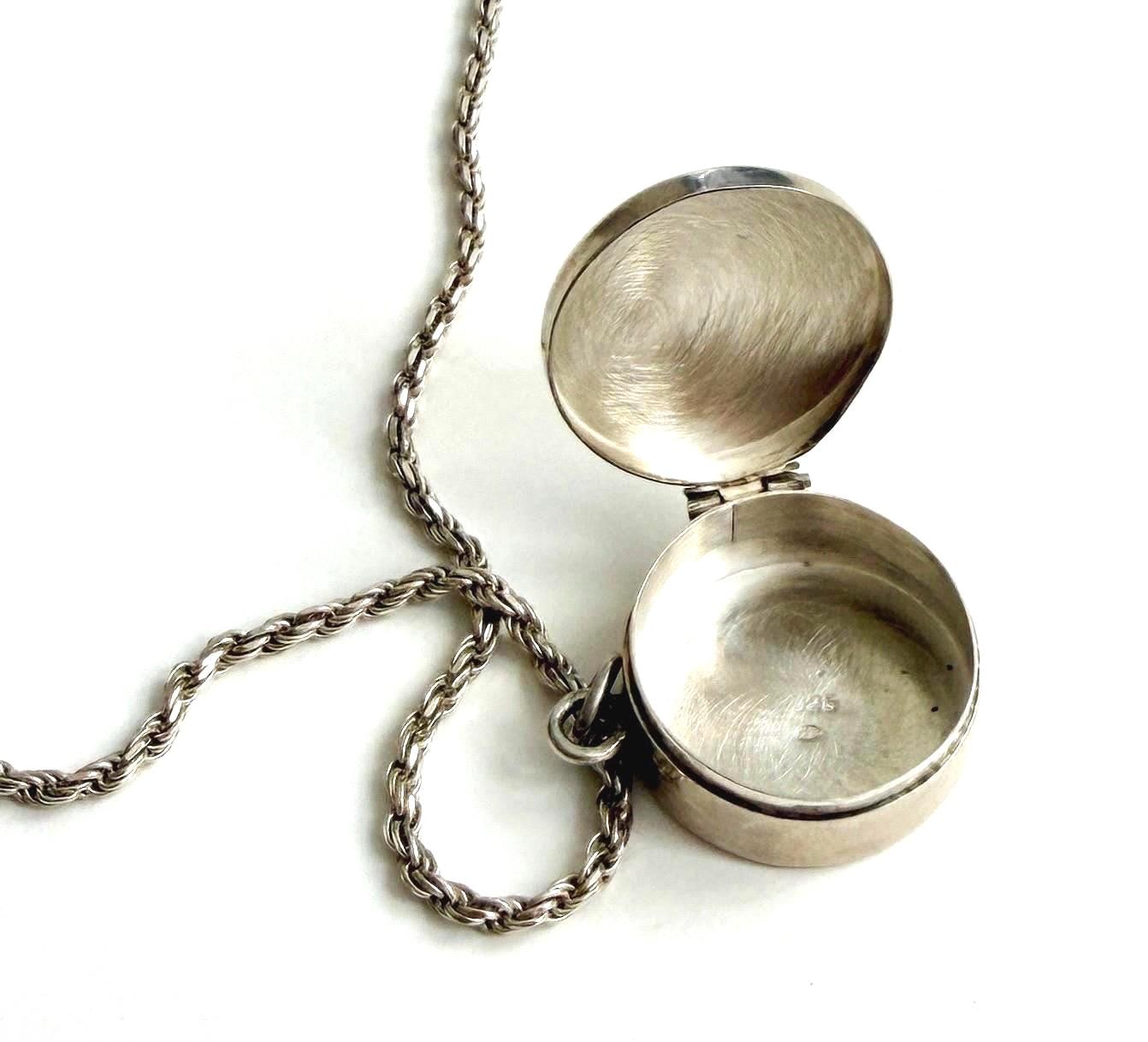 Vintage Locket Perfume Vial Pendant Necklace Vintage Heirloom Jewelry Brass Oval Locket Sterling Silver Ribbed Perfume Bottle Etched Box
